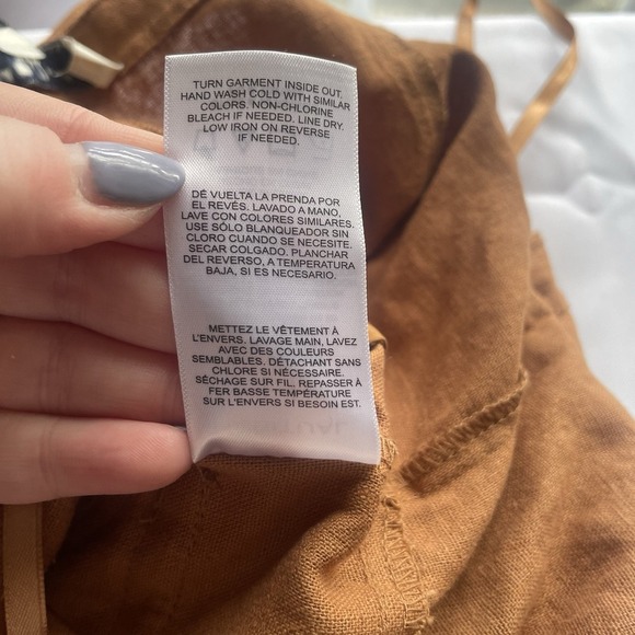 Habitual Womens Romper Size Medium M Linen Blend Boho Festival Brown NWT - Picture 11 of 11